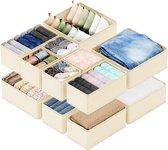 SpaceAid Lade Organizer - 12 Stuks - Ondergoed Organizer voor Lade - Kleding en Sokken - Beige