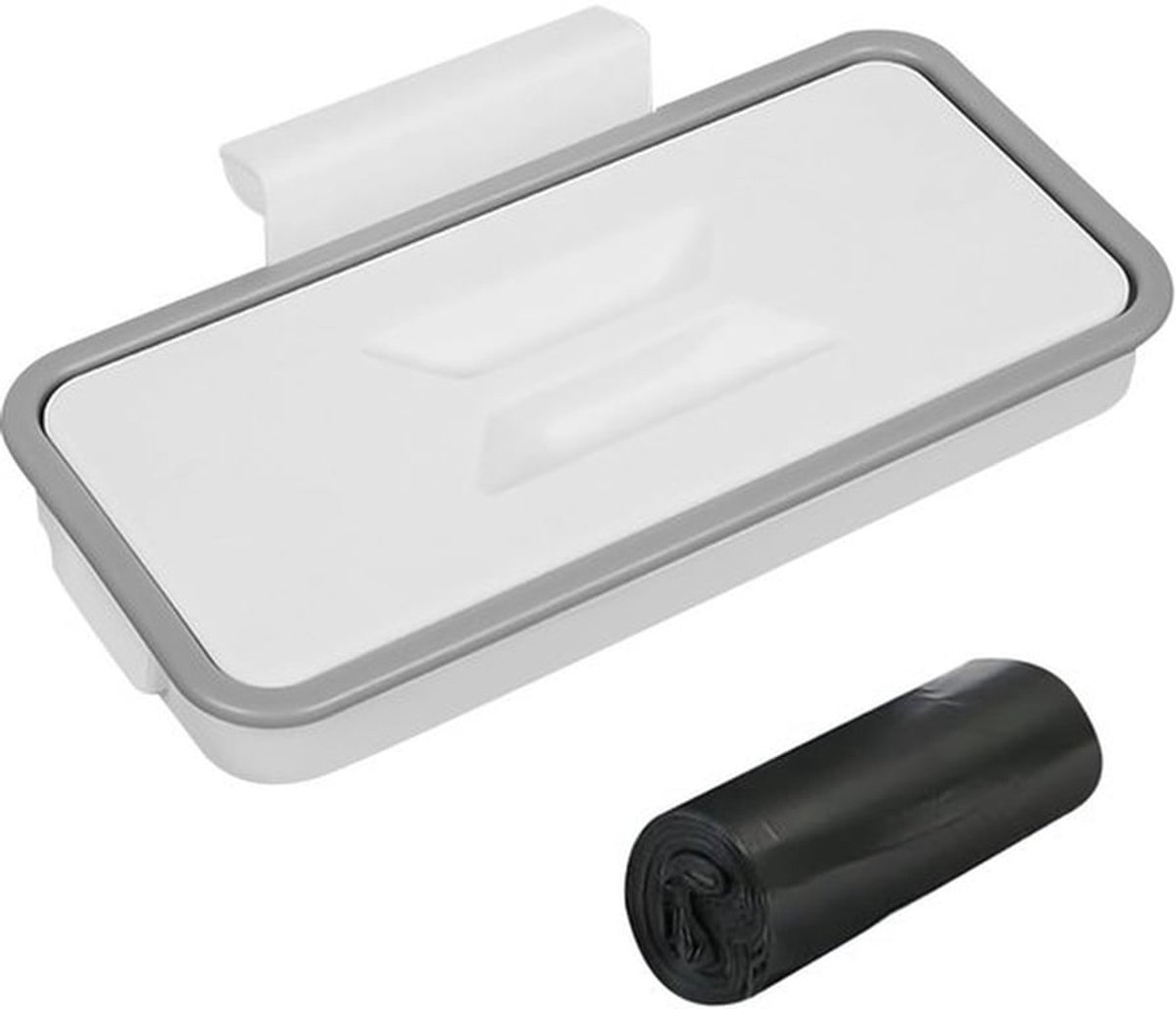 Vuilnisemmer met Deksel - Vuilnisophanger - Vuilniszakken 60 Stuks - Opvouwbaar - Lichtgewicht - Duurzaam Kunststof - Vuilniszakhouder