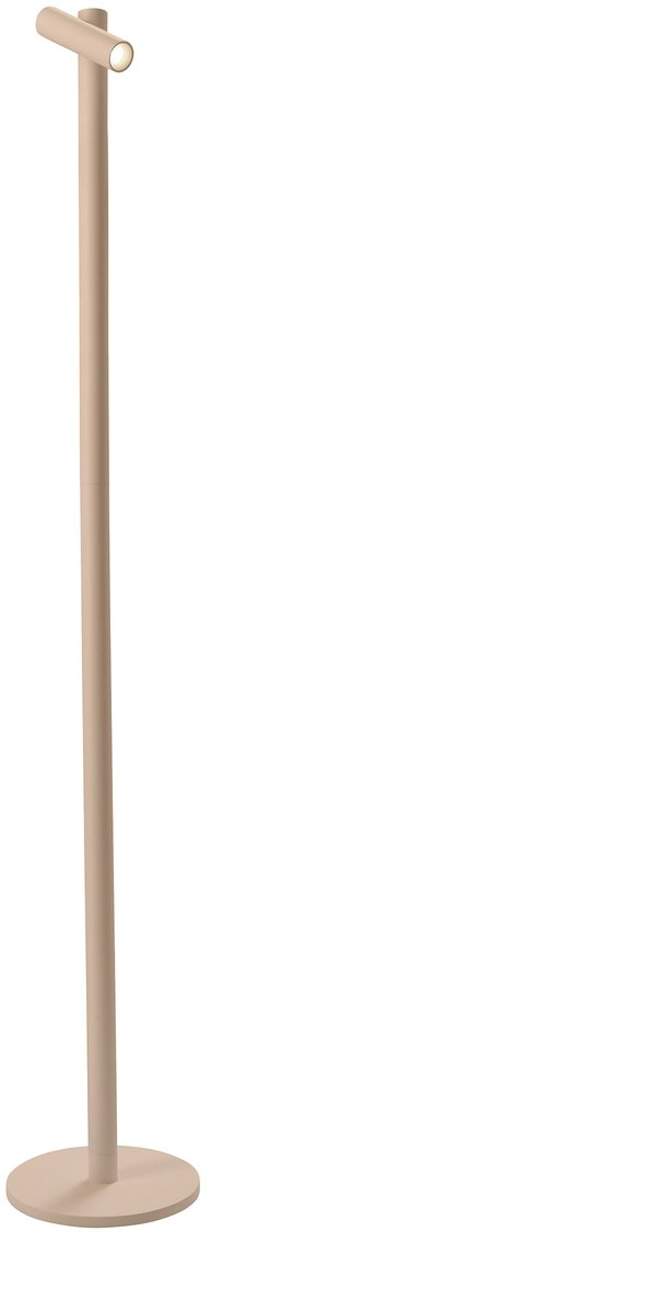 Sompex TUBO - zand, oplaadbare vloerlamp,- dimbaar - 1 lichts-met los af te nemen element 360 graden draaibaar / accu tot 24 uur licht - ideaal als leeslamp
