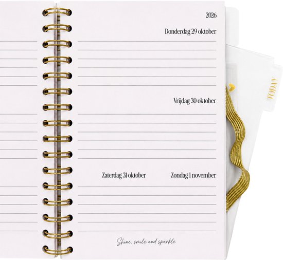 Agenda met de datum 29 oktober 2026 tot 1 november 2026.