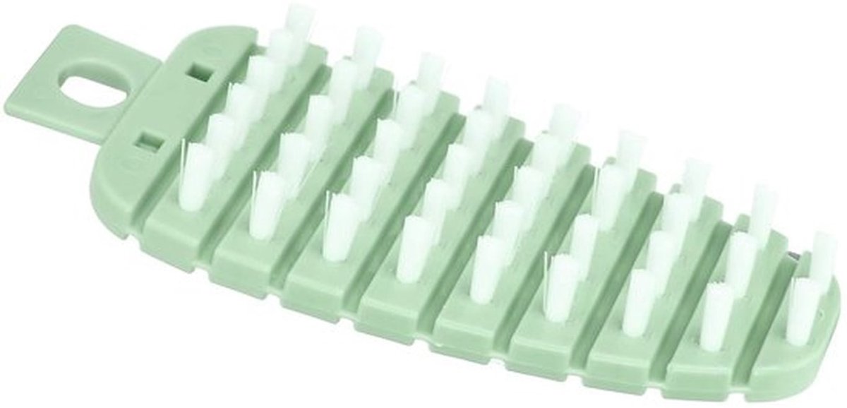 Groenteborstel Schattig Keukengerei - Aardappelborstel - Vouwbaar - PP/PE - 14 x 6 cm - Lichtgewicht 44 g - Schoonmaakborstel