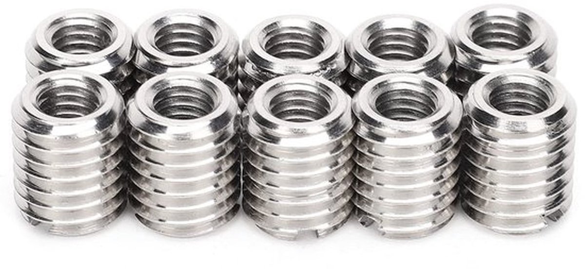 M10X1.5 naar M6X1.0 Binnendraad Adapter - Schroefdraadreparatie - 10 Stuks - Verminderen - Geschikt voor Diverse Toepassingen