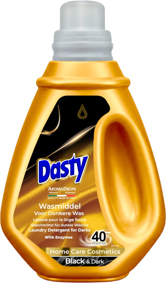 Dasty Black & Dark Vloeibaar Wasmiddel – Zwarte & Donkere Was – 1,5 Liter – 40 Wasbeurten
