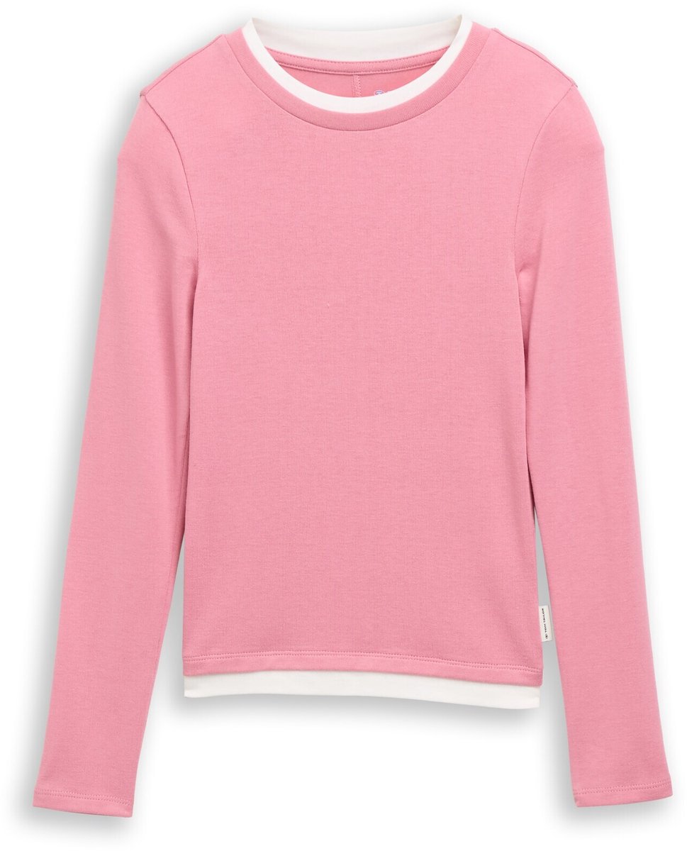 Tom Tailor - 2-in-1 shirt met lange mouwen - Maat 164 - Soft Blush Rose