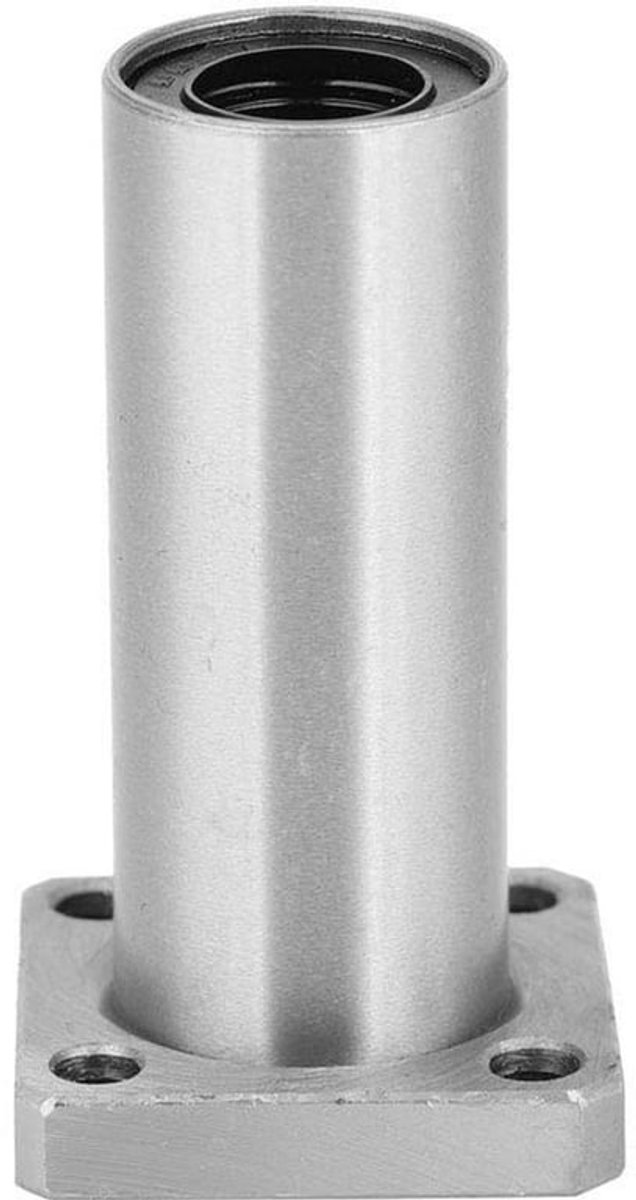 Lagerbus met vierkante flens - roestvrij staal - langline kogellagers - compatibel voor - LMK6LUU LMK8LUU LMK10LUU (10mm)