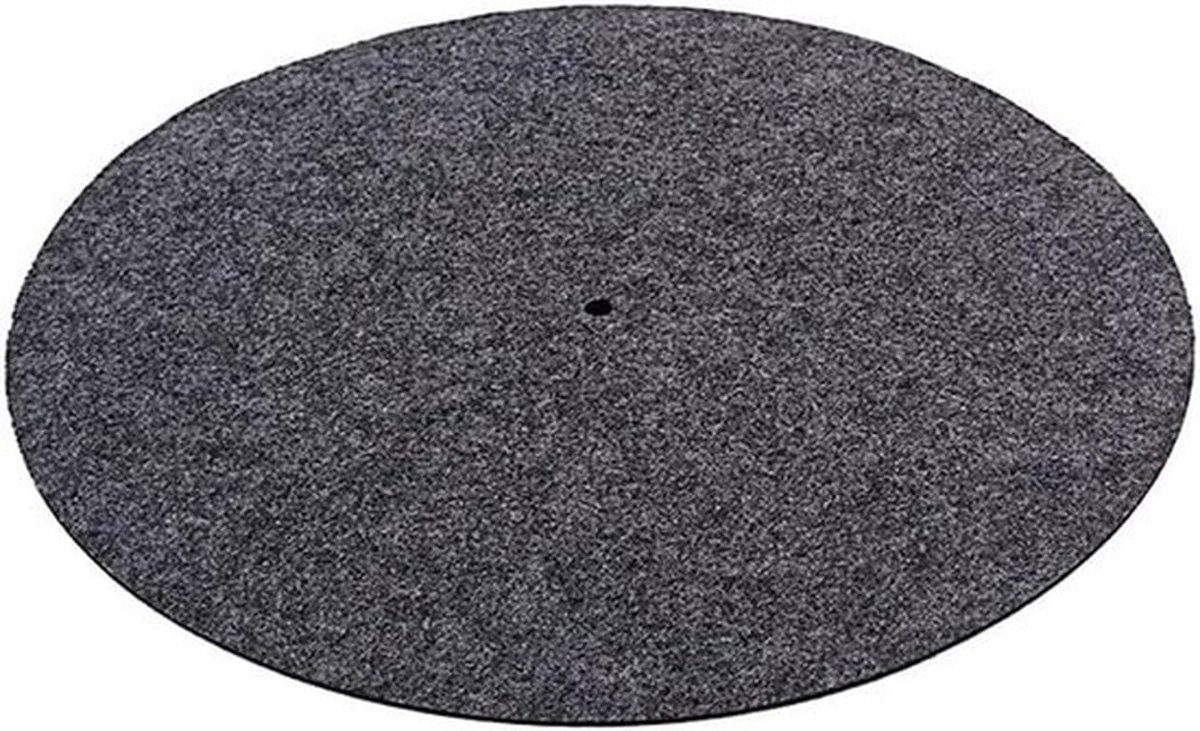 Vilt draaitafel mat - Antistatisch - Grijs - Anti-vibratie - Audiophile LP vinyl platenspeler mat - Geschikt voor 2 mm dik -