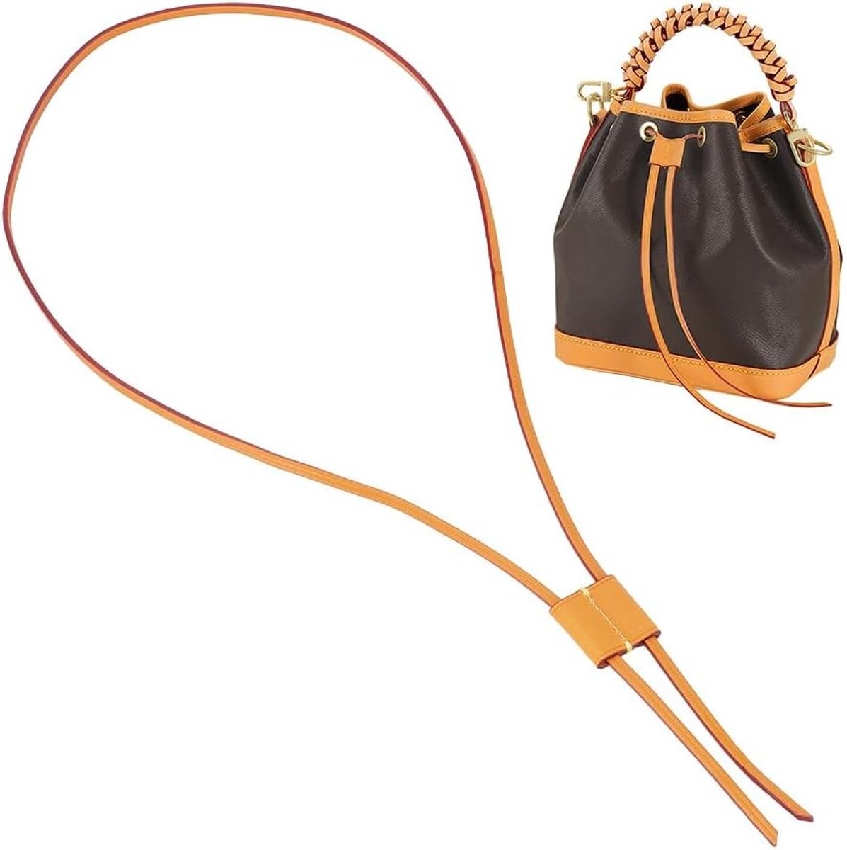 Elegante PU Leren Koordriem voor Noe Bucket Bag - Duurzaam, Stijlvol en Verstelbaar Accessoire