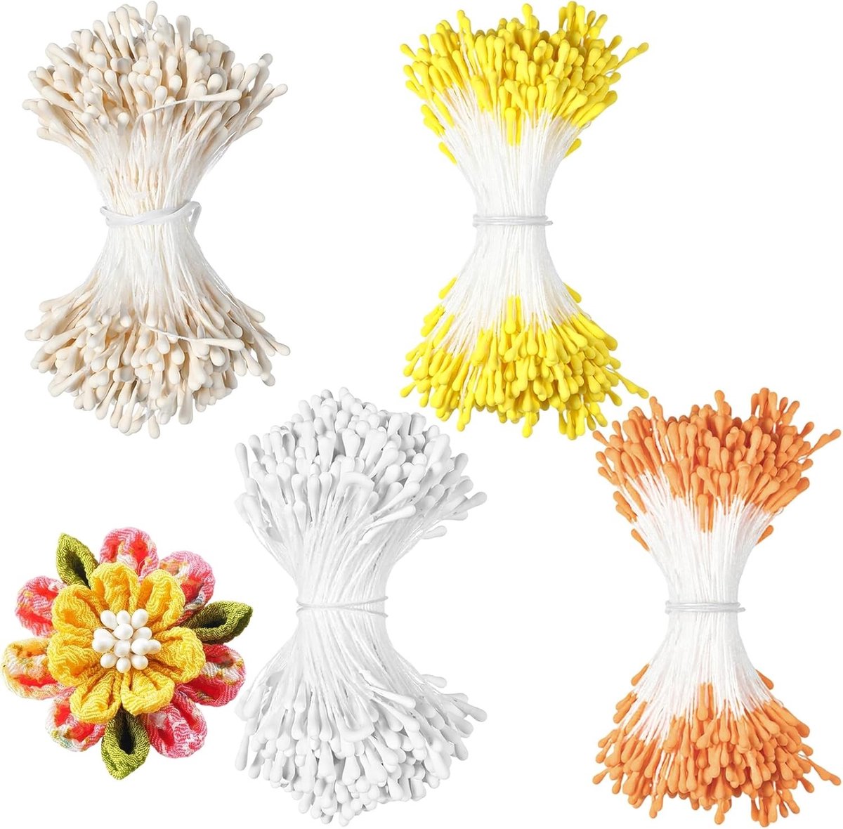 1600 stuks handgemaakte pijpenragers voor bloemen, dubbele koppen, decoratie en kunsthandwerk, ideaal voor bruiloften en bloemschikken