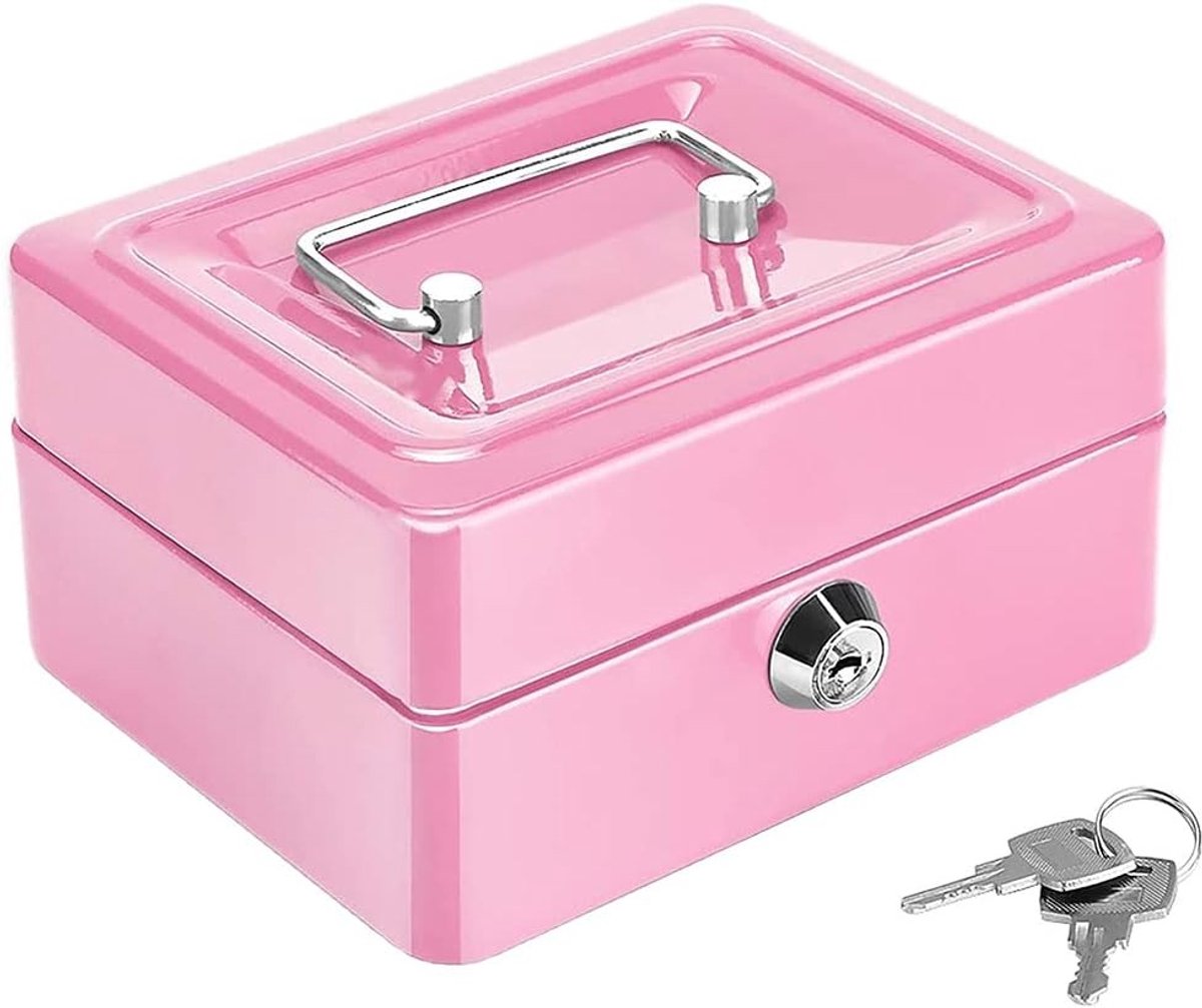 Mini Portable Kluis voor Geld, Munten en Briefgeld - Lockable en Compact met Sleutels voor Veiligheid