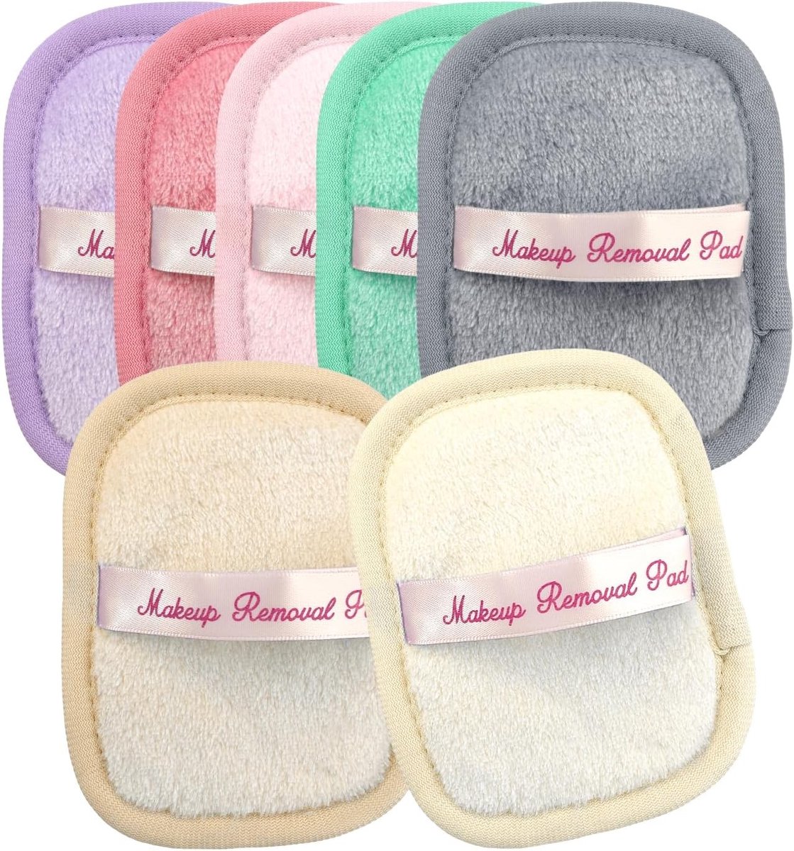 Herbruikbare Make-up Verwijder Pads - Wasbare Flanellen Pads met Waszak, Geschikt voor Alle Huidtypes en Milieuvriendelijk