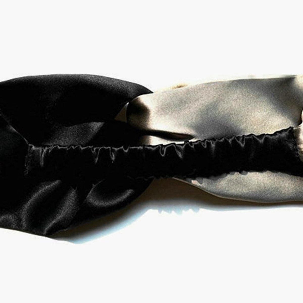 Zijde Haarband voor Vrouwen - 100% Pure Moerbeizijde, Elastische Vintage Haaraccessoires voor Make-up, Douche en Yoga in Marineblauw en Groen
