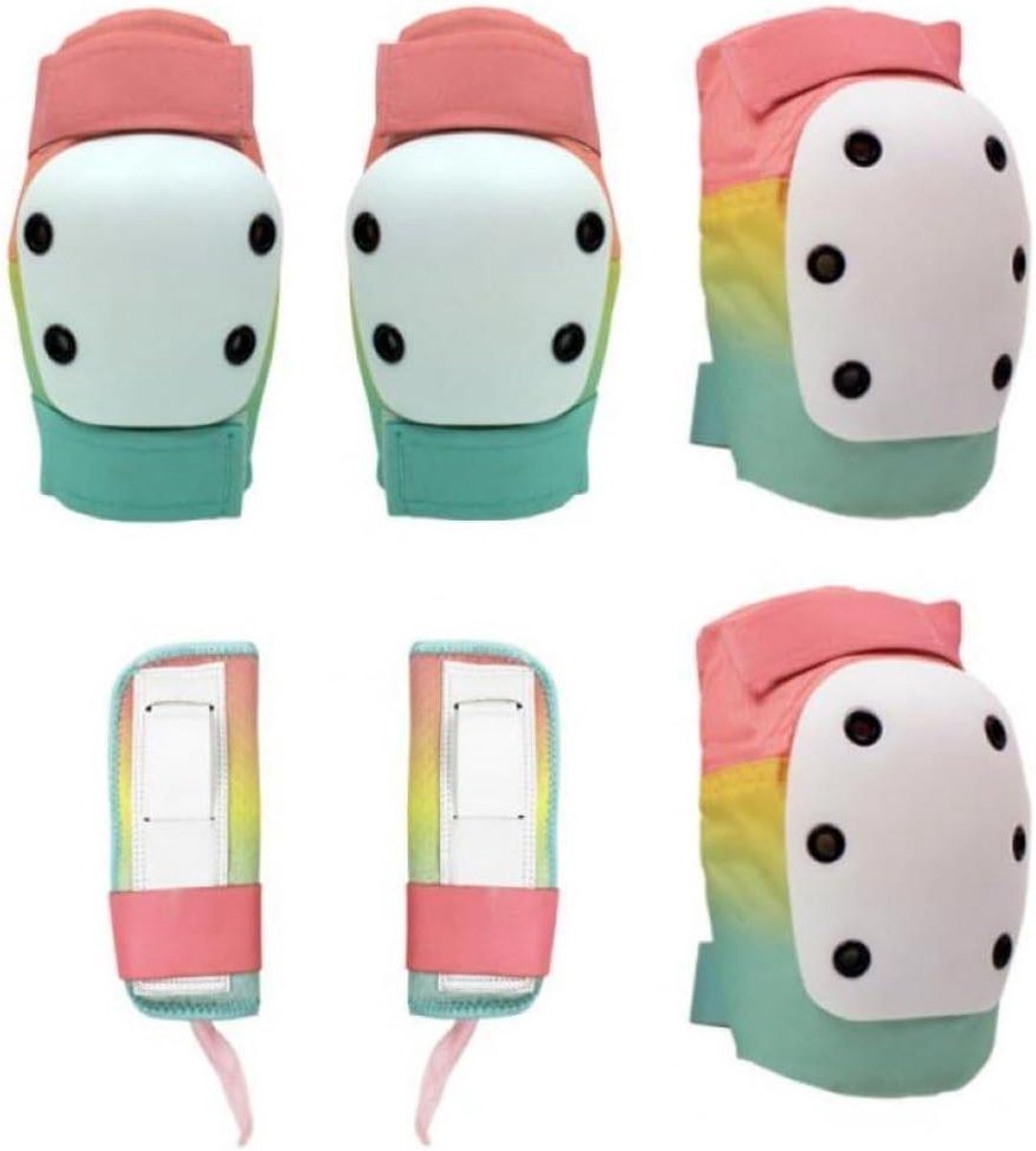Kinder Beschermset - Valbescherming Set - Buitensporten - Unieke Anti-botsing Module - 6 Delig - Roze