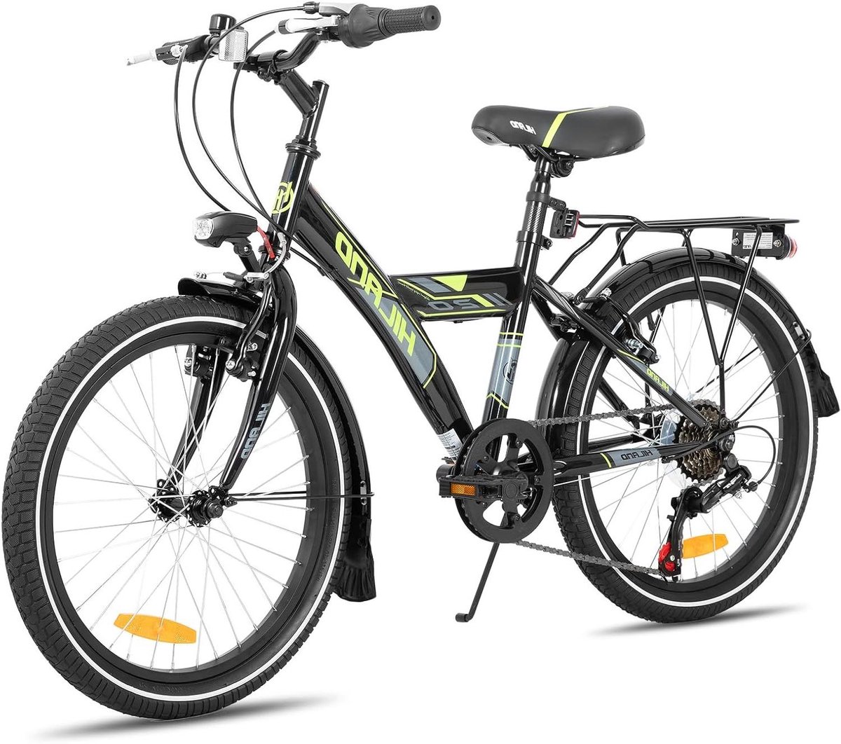 Kinderfiets - Jongensfiets Meisjesfiets - Leren Fietsen - Dubbele Remmen - 16 18 20 Inch - Zwart Wit