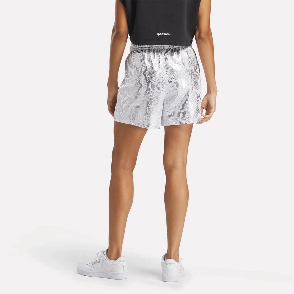 REEBOK WOMENS B-BALL OFF-COURT ALLOVER PRINT SHORTS 5 EU Wit