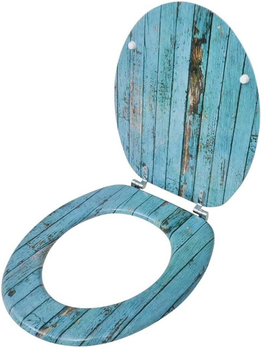 Toiletbril Deksel - WC Zitting - Badkamer Vernieuwen - Soft-close Functie - Verstelbare Scharnieren - Hout Design