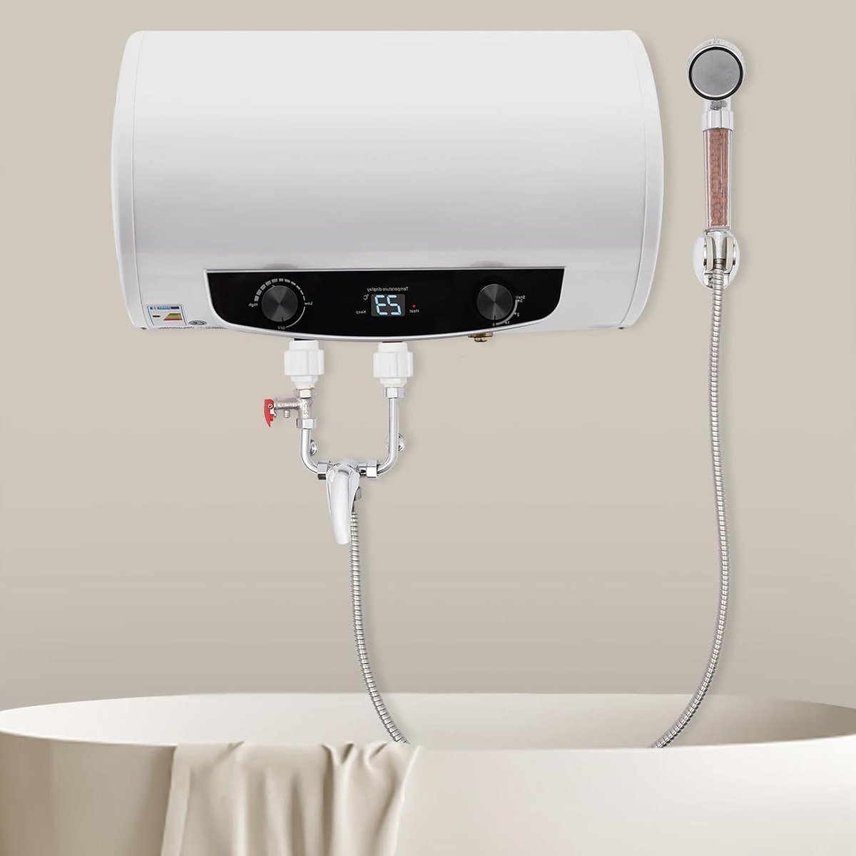 Elektrische Boiler - Warmwaterketel - Direct Warm Water - Snel Verwarmend - 30 Liter - Wit