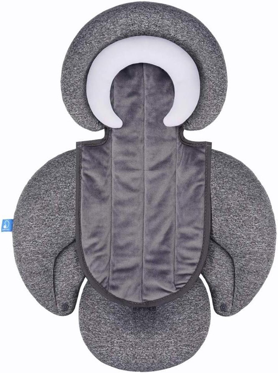 Baby Stoelverkleiner - Zitverkleiner Kinderwagen - Comfortabel Reizen - Verstelbare Voering - 55 x 33 cm - Grijs