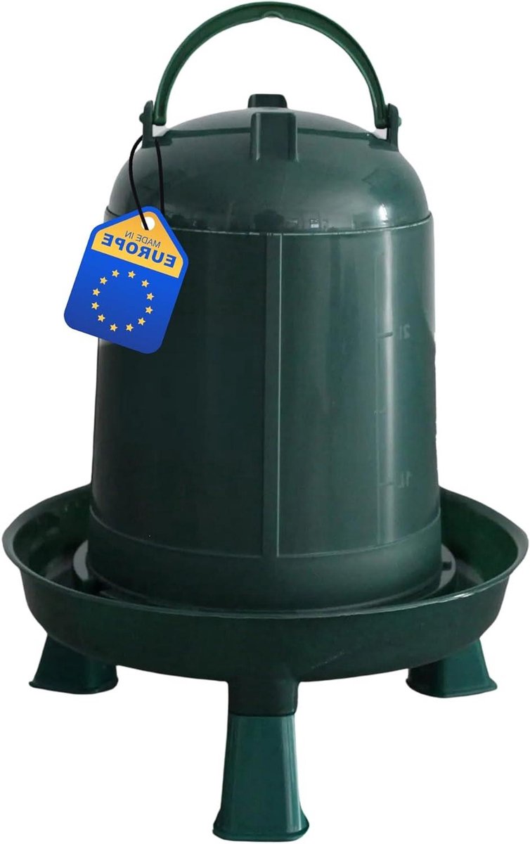 Kippendrinkbak - Gevogelte drinker - Pluimvee voeren - Afneembare poten - 5 liter - Groen