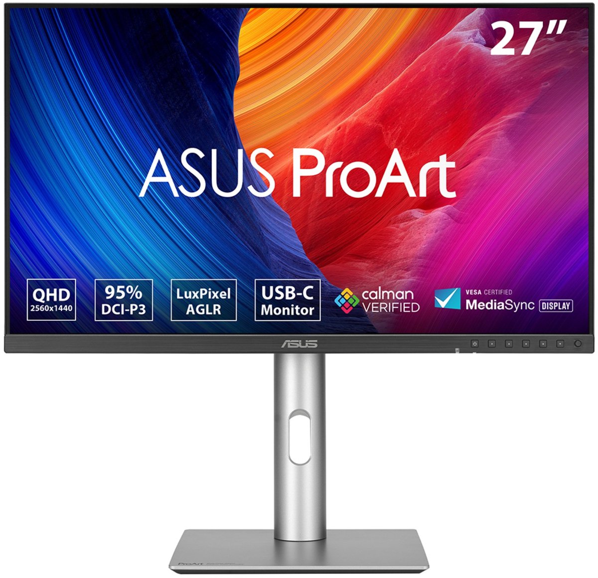 ASUS ProArt Display PA278CFRV - 27 inch - 2560 x 1440 (Quad HD) - IPS-paneel - in hoogte verstelbaar