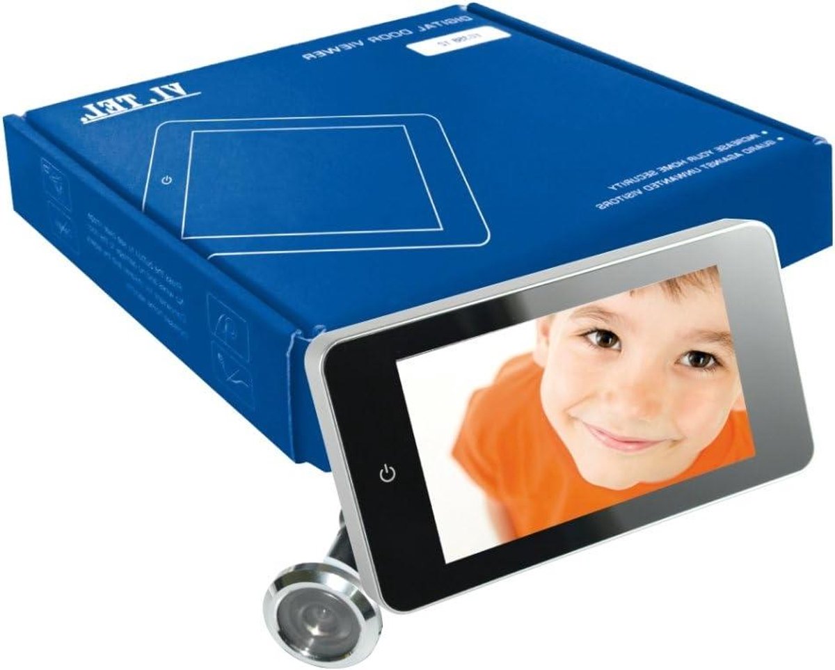 Digitale Deurspion - Kijkgaatje Camera - Veilig Thuis - 4.3 Inch LCD - 38-110mm Deur - Zilver