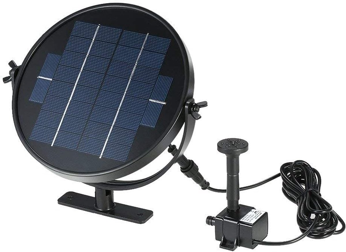 9V 1.8W Zonnepaneel Waterpomp Kit voor Fontein en Vijver - Submersible Waterpomp met Zonne-energie