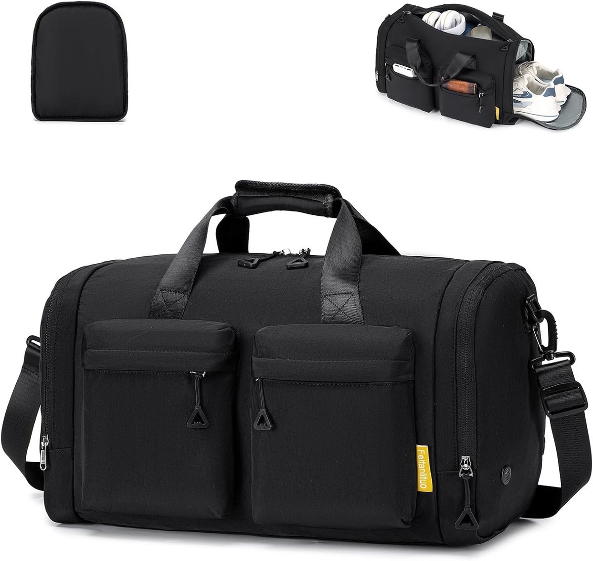 Vouwbare Reistas met Schoencompartiment voor Sport en Weekenduitjes - Lichtgewicht Handbagage voor Mannen en Vrouwen, Ideaal voor Fitness en Reizen, 30L