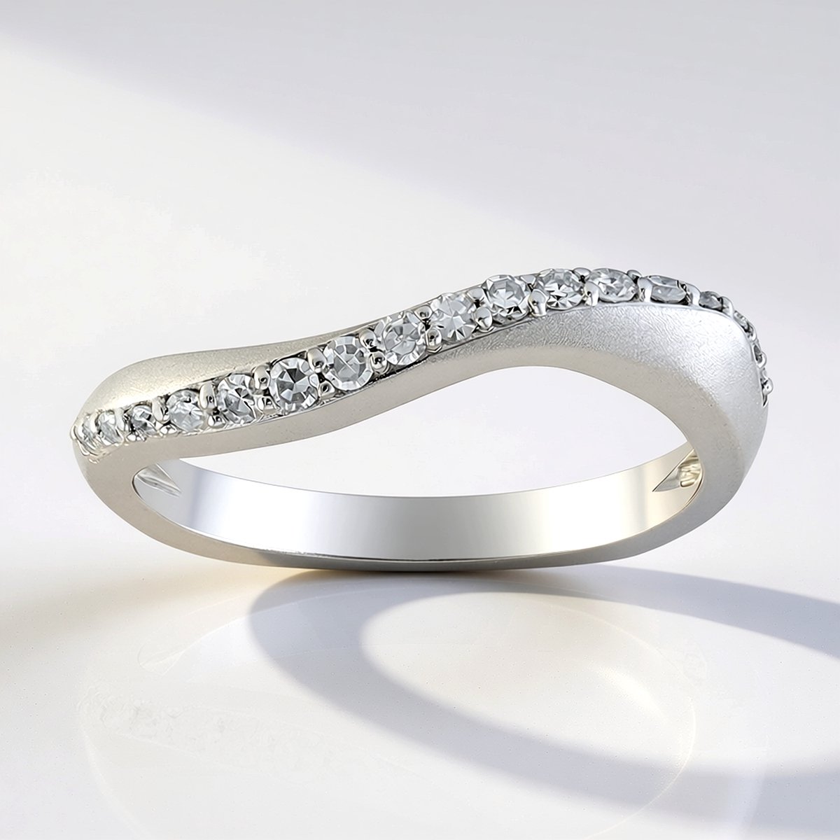 Cavill - 9-Karaats Witgouden Ring - I1 (H) Ronde Diamanten 0,19 ct - Prong Zetting - Elegante Damesring - Tijdloze Sieraden