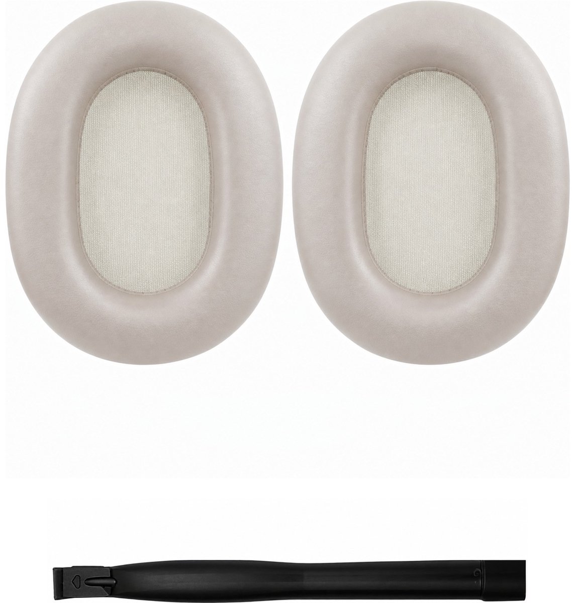 Set Oorkussens voor Sony Koptelefoon - WH-1000XM5 Oorkussen - Kunstleer met Traagschuim - Zilver