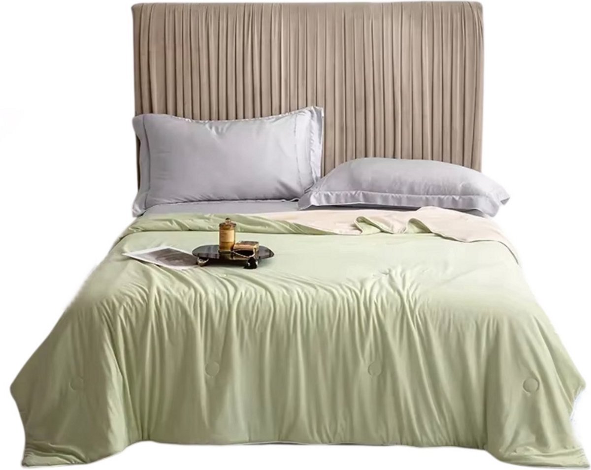 Hoogwaardige Koeldeken Zomer Quilt Lichtgewicht Dubbelzijdig Koud & Koelend Bed Deken voor Airconditioning en Slaapkamer - Lichtgroen - Maat 59X79 inch