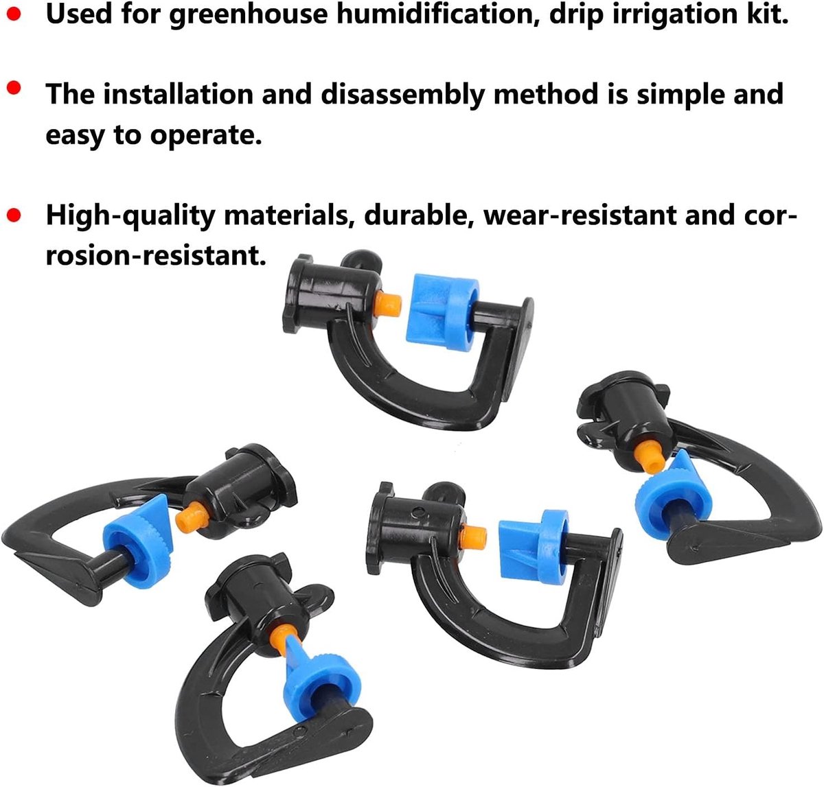 180 Graden Refractieve Spraymond voor Irrigatie - 30 Stuks Misting Spraykop voor Kassen, Tuin en Plantenverzorging