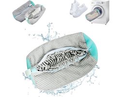 Schoenovertrekken - Waszakken - Schoenwasnetten - Schoenwaszakken - 39 x 19 cm - Vormvast gaas - Geschikt voor delicate kleding - Schoenen wassen - Schoenwaszak - Wasgoed - Wasmachine - Schoenen/Sneakers - Met ritssluiting en ophanglus - Herbruikbaar