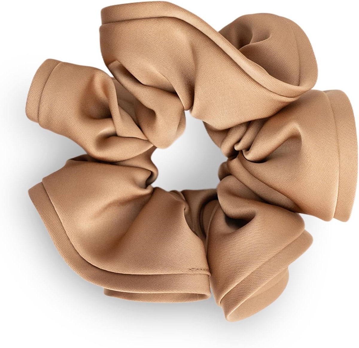 Zachte en Elastische Scrunchies voor Vrouwen, Drie-Dimensionale Haaraccessoires voor Lang en Dik Haar in Khaki