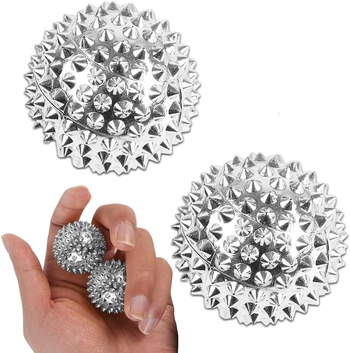 Thijox - 2 Stuks Massageballen Set - Sport Massagebal voor Stressvermindering, Zelfmassage en Reflexologie - Triggerpoint Massage voor Spierherstel -