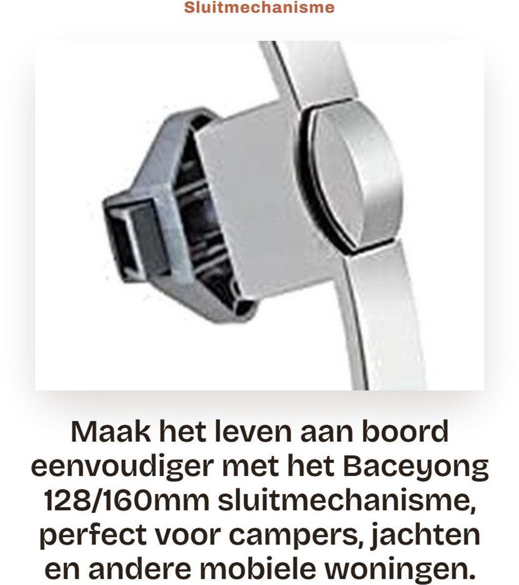 Dailygoods- Sluitsysteem 128/160mm - Kast Slot - Kastsloten - Meubelslot - Kast Slotjes Kinderen - Eenvoudige installatie - Kastslot