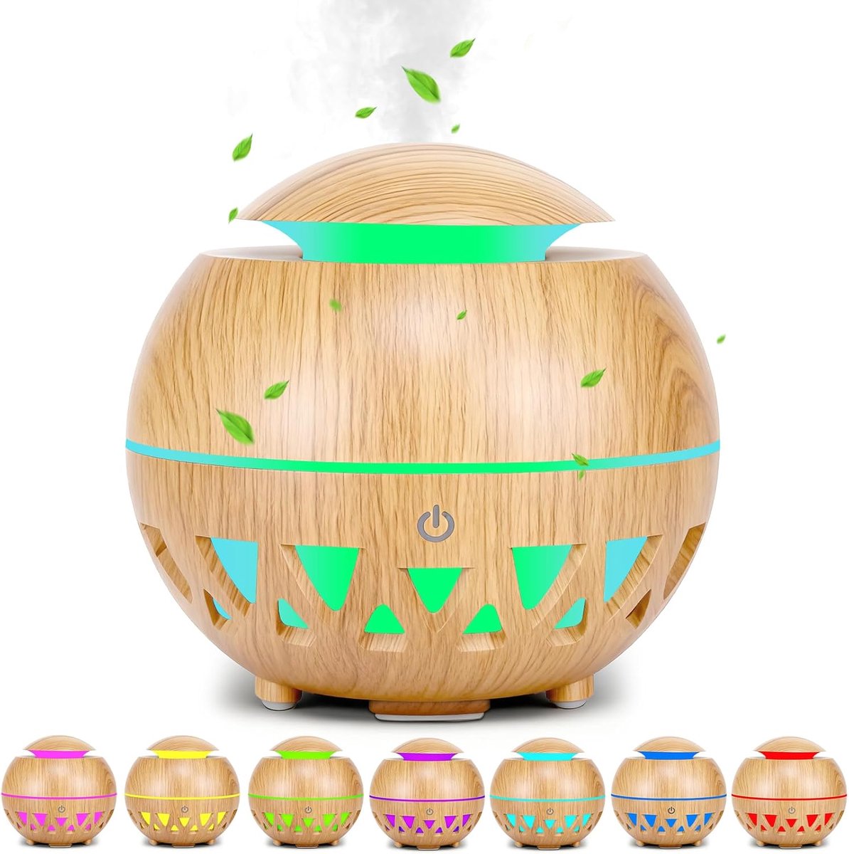 SnelShoppen - Aroma Diffuser Humidifier 160 ml - USB Essentiële Olie Diffuser met 7-Kleur LED Verlichting - Compacte Ultrasone Luchtbevochtiger voor T