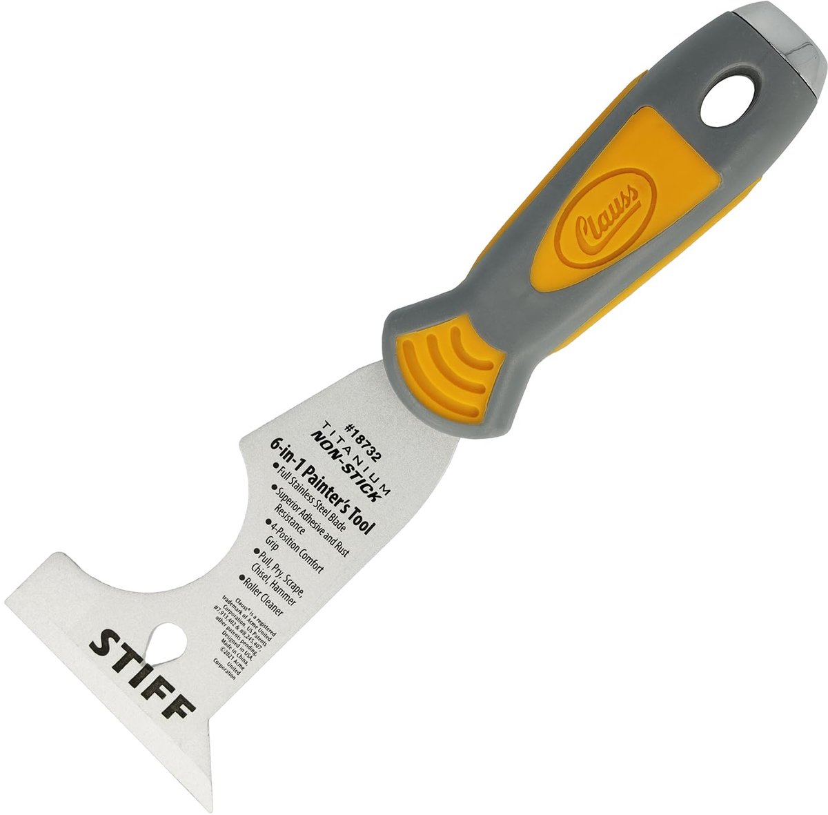 Thijox - 6-in-1 Plamuurmes Professionele Kwaliteit | Titanium Gebonden Roestvrijstalen Mes met Antiaanbaklaag | Antislip Ergonomische Handgreep voor S