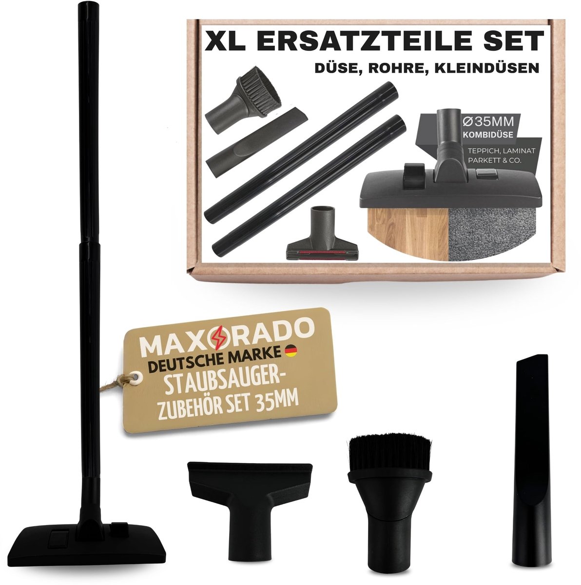 Dailygoods - TE-VC 36/25 Accessoire Set - 6 Vervangstukken voor Einhell Stofzuiger