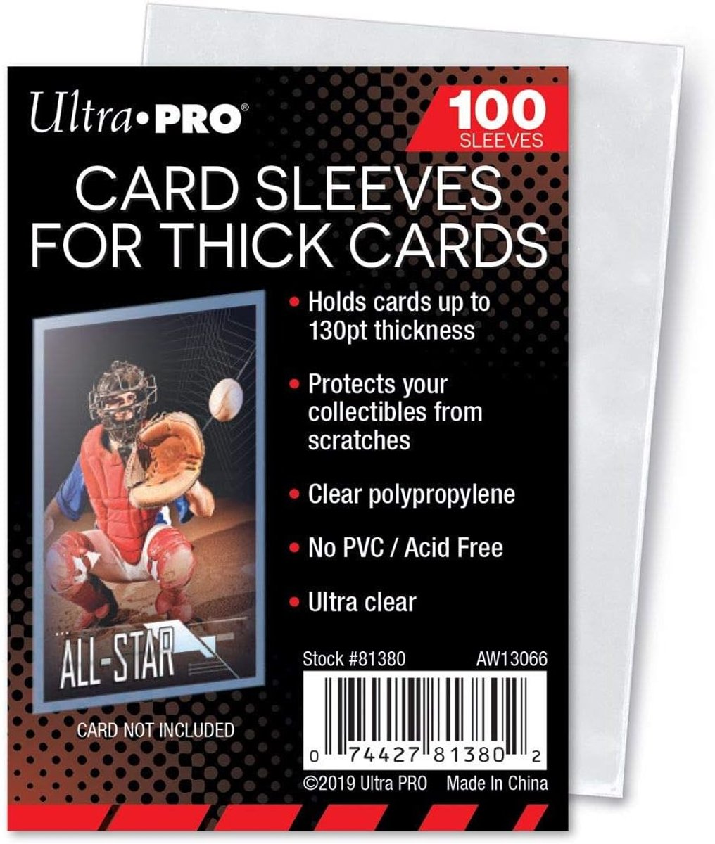 Thijox - Ultra Pro Transparante Hoesjes voor Kaarten tot 130 Punten - 100 Stuks - Dikke Bescherming voor Spelkaarten, Verzamelkaarten, en Meer - Perfe