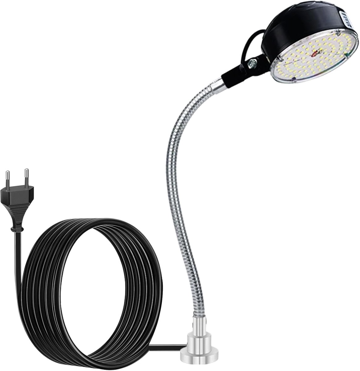 Thijox - Magnetisch Werklicht 15W LED-Machinelamp met Flexibele Zwanenhals en Sterke Magneetvoet, 36 LED-Lampkralen, 110V-220V, Ideaal voor Draaimachi