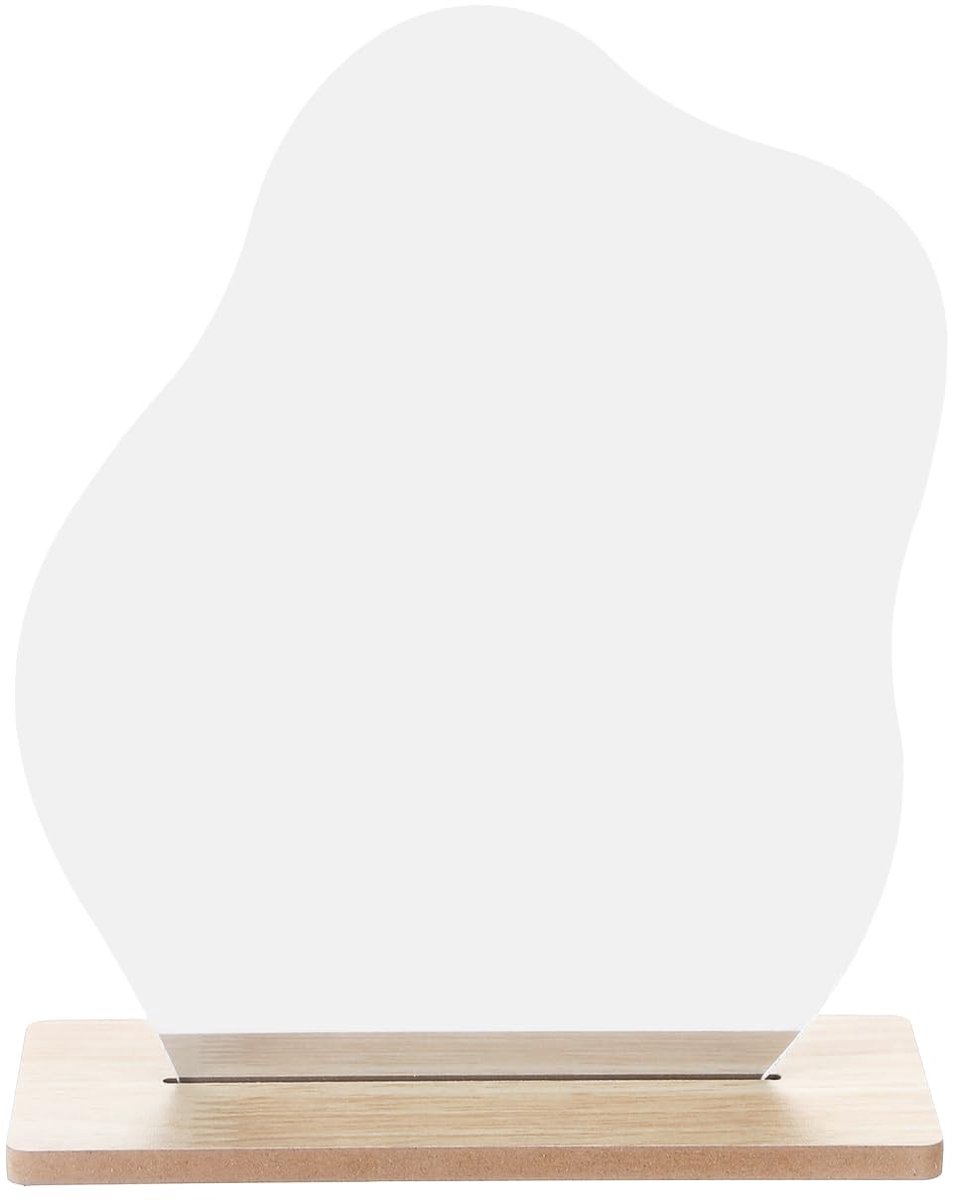 Dailygoods- Make-upspiegel met houten sokkel - Acryl spiegel - Verstelbaar - Scandinavische stijl - Decoratie voor schone kamer - 24 x 20 cm - Cosmeticaspiegel