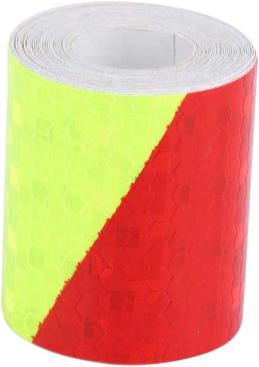Reflecterende Tape voor Auto's - Zelfklevende Veiligheidsstickers voor Waarschuwing en Bescherming - 5cm x 3m Fluorescent Rood Film