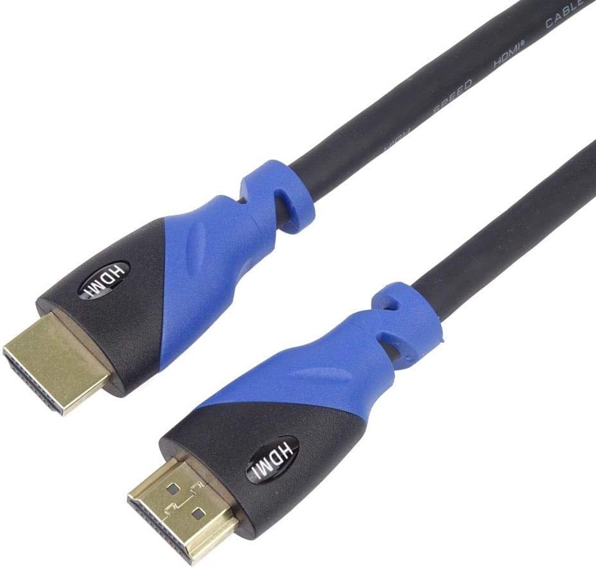 Thijox - Premium 4K HDMI 2.0b Kabel 2m - UHD 2160p @60Hz, 3D, ARC, HDCP - Vergulde Stekker, Zwart-Blauw PVC-Connector - Ideaal voor TV, Beamer en Gami