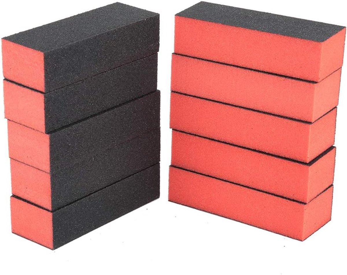 Nagelvijl en bufferblok set 10 stuks - slijtvast sponsmateriaal - zachte nagelverzorging - SnelShoppen