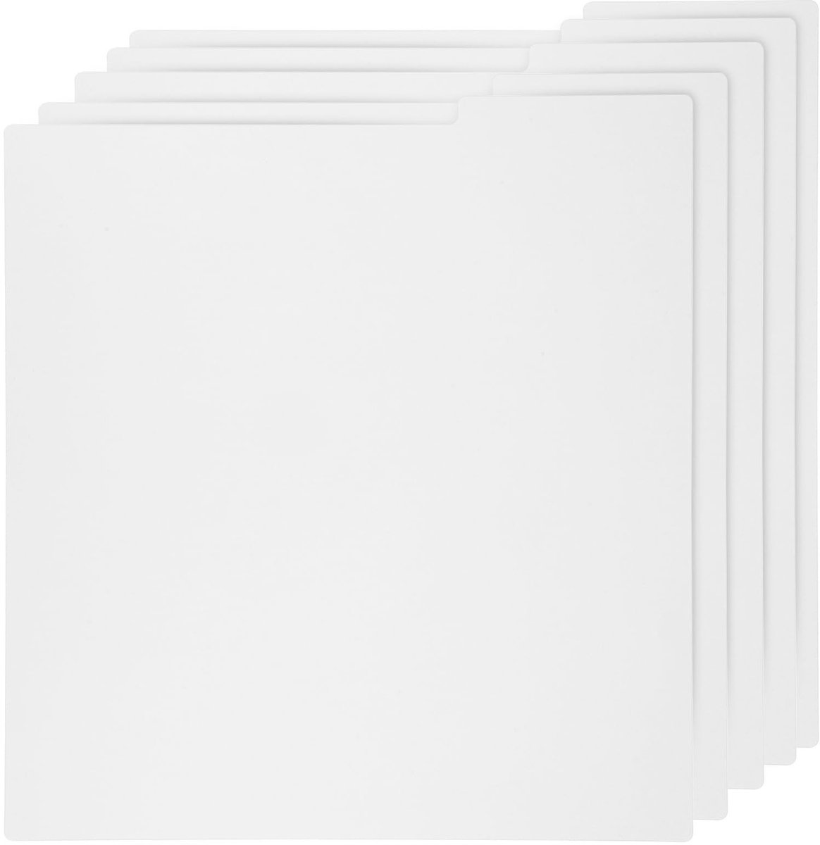Inovra- Vinylschijfverdelers 5-delig - Robuust - Duurzaam PP-materiaal - Met tabbladen - Voor organisatie - Voor thuis/kantoor - Vinylverdelers