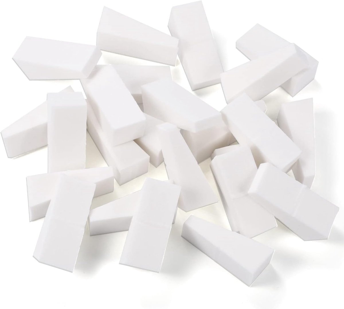 Thijox - 24 Stuks Driehoekige Make-Up Spons, Niet-latex Cosmetische Bladerdeeg Facial Applicator voor Foundation en Vloeibare Crème, Hydrofiel Polyure