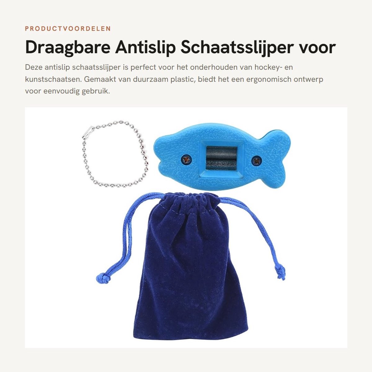 Inovra - Draagbare Antislip Schaatsslijper voor IJsbladen