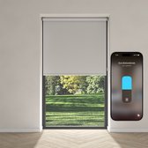 Eve Motionblinds (Matter) - Slim elektrisch rolgordijn voor binnen, app-/spraakbediening, schema's, verduisterend, oplaadbare accu, vrijhangend, schroefmontage, automatiseringen, vereist een hub, lichtgrijs - 220x190cm