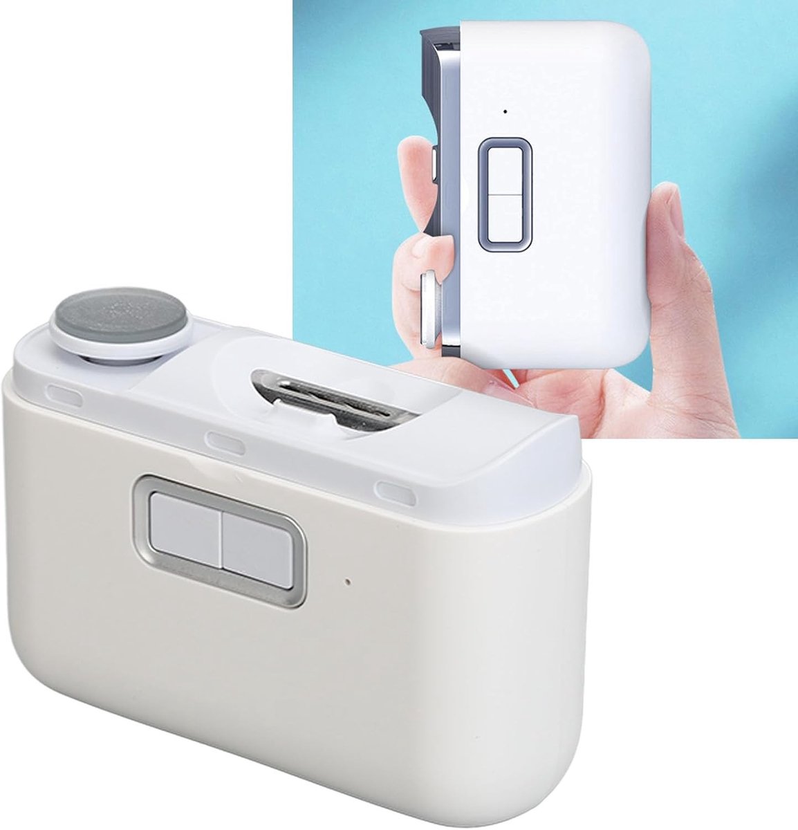 Elektrische Nagelknipper met 2 Snelheden, Verlichting en Vuilopvang voor Hygiënische Manicure en Pedicure