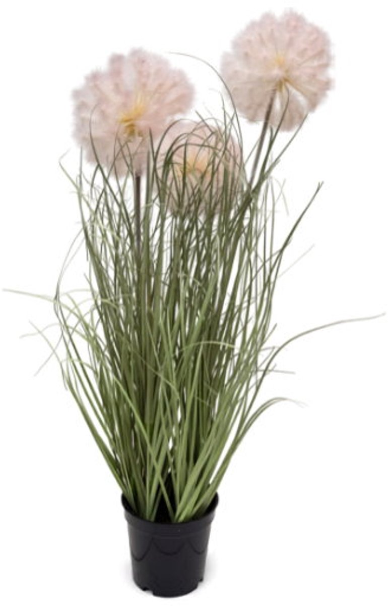 Paardenbloem siergras lichtroze H 56 cm kunstplant Oosterik Home