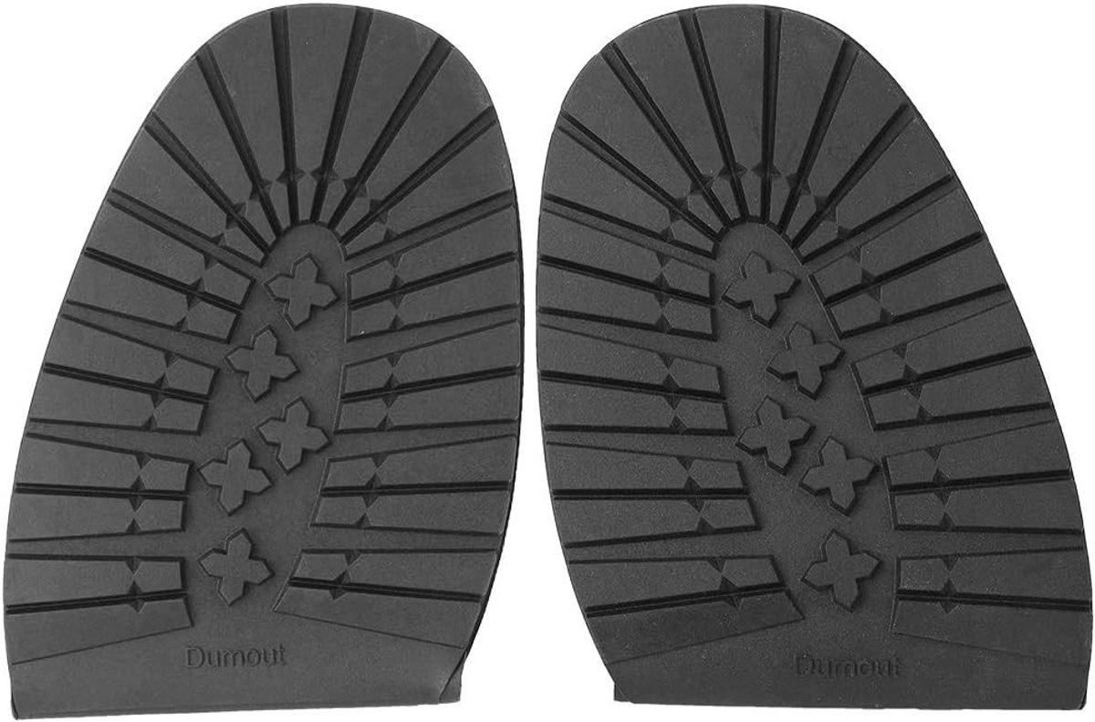 Vervangende rubberen zolen voor schoenen, antislip, natuurlijk rubber voor herstel en vervanging (Zwart voorvoet)